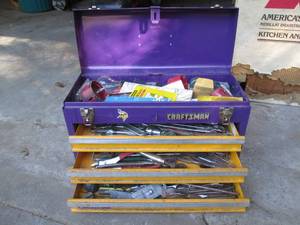lot 15 image: 3-drawer flip top Craftsman toolbox