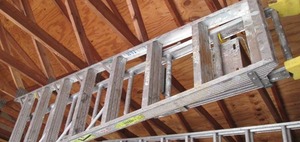 lot 243 image: Folding aluminum ladder