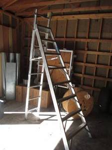lot 245 image: Aluminum 5 way combination ladder