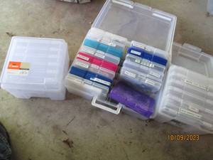 lot 450 image: 3-assorted craft organizers. Two ha...