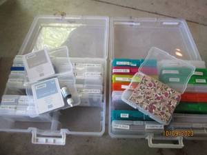 lot 463 image: 2-craft organizers loaded with indi...