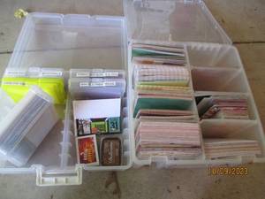 lot 465 image: 2-craft organizers loaded with a va...
