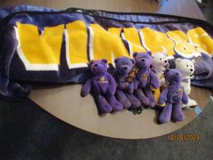 lot 328 image: Vikings themed plush throw blanket