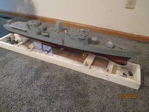 lot 332 image: Wood replica of Naval ship 1071 Badger