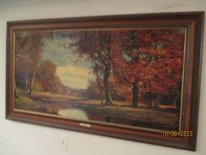 lot 334 image: Large 53 30 Vintage Robert Wood painting