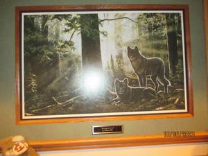 lot 336 image: Black Watch framed painting by Andrew Kiss