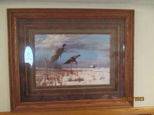 lot 344 image: Large Pheasants in flight print