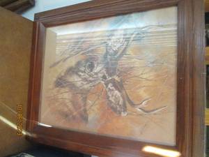 lot 345 image: 2024.5 framed buck head print
