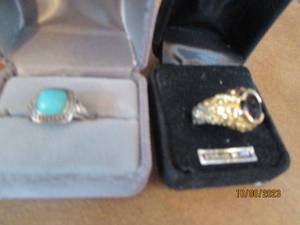 lot 351 image: Womens sterling silver and Turquoise