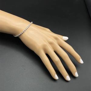 1 Carat Diamond Dainty & Slim Round Cluster Link Tennis Bracelet in White Gold $2,500 Retail VIDEO