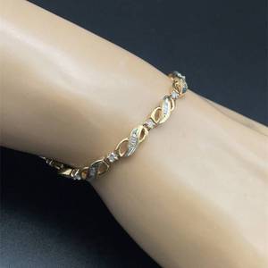 1 Carat Diamond Hugs & Kisses Infinity Symbol Ribbon Link Tennis Bracelet in Yellow Gold $1,850 Retail VIDEO