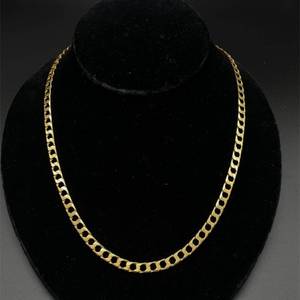 Unisex Classic Square Cuban Chain Link Necklace in 14k Solid Yellow Gold - Statement 29.30 Grams $3,550 Retail