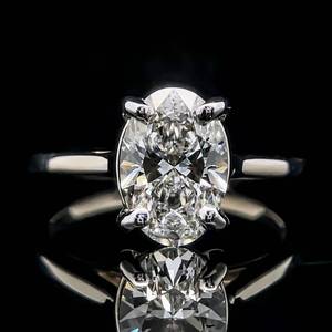 2.10 Carat Diamond Oval IDEAL Cut Solitaire Engagement Ring in 14k White Gold - VS ClarityD-E Color $8,250 Retail VIDEO