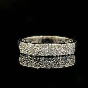 Designer Vera Wang Diamond Cluster Pave Band Wedding, Anniversary, or Stack Ring in 14k White Gold $2,200 Retail VIDEO