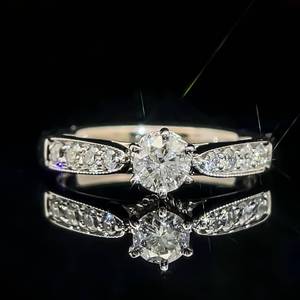 Diamond Solitaire 6-Prong & Pave Engagement Twisted Rope Hidden Halo Engagement Ring in 14k White Gold - F COLOR, Classsic Style & Timeless Design $2,650 Retail VIDEO