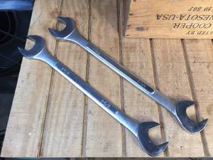 lot 126 image: 2 Large 4-Way Angle Head Open End Wrenches