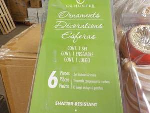 lot 5 image: 3 ct 6 each Oversized Outdoor Ornam...