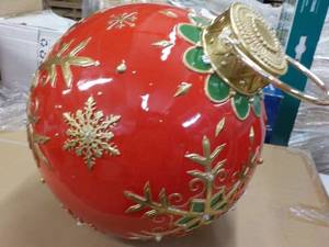 lot 15 image: Oversized Ornament with LED Lights ...