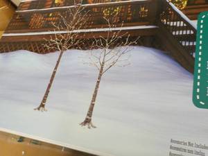 lot 17 image: Flocked Tress with LED Lights 2 Ct ...