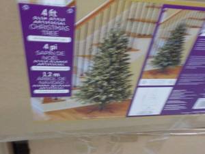lot 27 image: 4 ft Slim Style Artificial Tree fro...