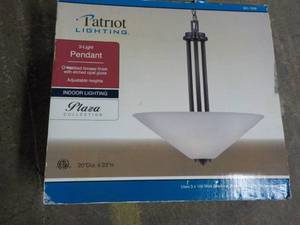 lot 33 image: Patriot 3 Light Pendant new in Box...