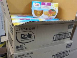 lot 87 image: 12 ct 4 packs Dole Mango in Mango F...