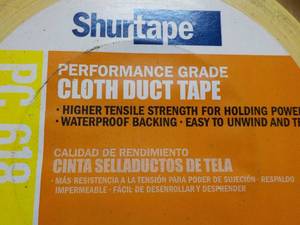 lot 185 image: Shurtape 4 rolls Cloth Duct Tape 1....