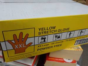 lot 214 image: ValuGards 1000 pr Yellow Stretch Gl...