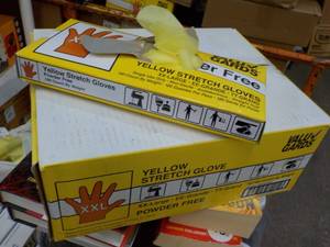 lot 215 image: ValuGards 1000 pr Yellow Stretch Gl...