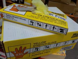 lot 216 image: ValuGards 1000 pr Yellow Stretch Gl...