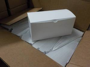 lot 235 image: 250 White Boxes 9 x 4 x 4...