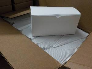 lot 236 image: 250 White Boxes 9 x 4 x 4...