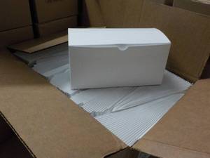 lot 238 image: 250 White Boxes 9 x 4 x 4...