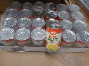 lot 325 image: 24 pack IGA Chicken Noodle Soup...