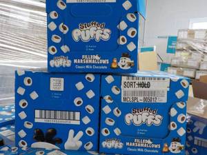 lot 396 image: 3 Boxes Stuffed Puff Filled Marshma...