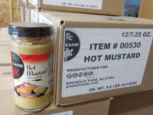 lot 409 image: 12 KAME Hot Mustard - 7.25 oz jars...