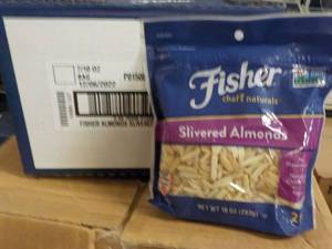 lot 426 image: 7 Fischer Silvered Almonds 10 oz ba...