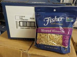 lot 427 image: 7 Fischer Silvered Almonds 10 oz ba...