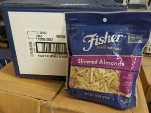 lot 430 image: 7 Fischer Silvered Almonds 10 oz ba...
