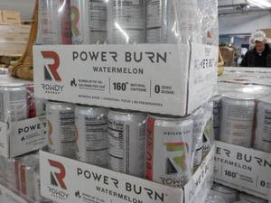lot 453 image: 24 cans Power Burn Watermelon Rowdy...