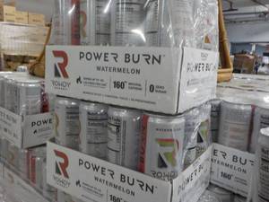 lot 454 image: 24 cans Power Burn Watermelon Rowdy...