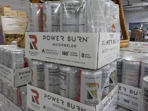 lot 455 image: 24 cans Power Burn Watermelon Rowdy...
