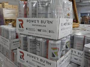 lot 456 image: 24 cans Power Burn Watermelon Rowdy...