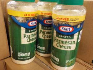 lot 461 image: 3 - 24 oz Kraft Grated Parmesan Che...