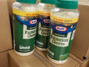 lot 462 image: 3 - 24 oz Kraft Grated Parmesan Che...