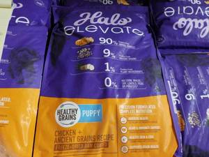 lot 487 image: 20 lb. bag Halo Elevate Dog Food...