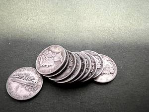 10 1943 Mercury Dimes
