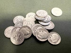 20 Silver Roosevelt Dimes