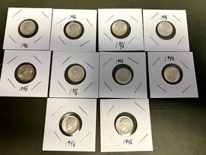 10 1946 Roosevelt Dimes