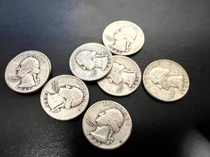 10 Silver Washington Quarters